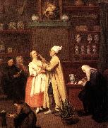 LONGHI, Pietro The Spice-vendor's shop g oil painting artist